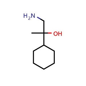 Chemical structure of 1-amino-2-cyclohexylpropan-2-ol , CAS 1071030-34-6, AChemBlock S83602