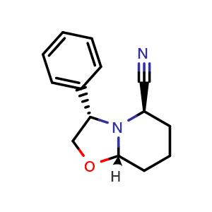 (3S,5R,8aS)-(+)-Hexahydro-3-phenyl-5H-oxazolo[3,2-a]pyridine-5-carbonitrile