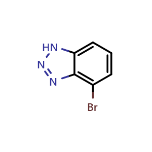 Chemical structure of 4-bromo-1H-1,2,3-benzotriazole , CAS 1064721-11-4, AChemBlock S83618