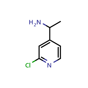 Chemical structure of 1-(2-chloro-4-pyridyl)ethanamine , CAS 1060811-99-5, AChemBlock S83641
