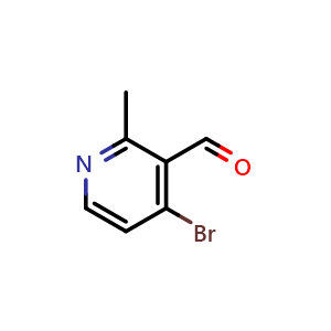 Chemical structure of 4-bromo-2-methyl-pyridine-3-carbaldehyde , CAS 1060805-93-7, AChemBlock S83645