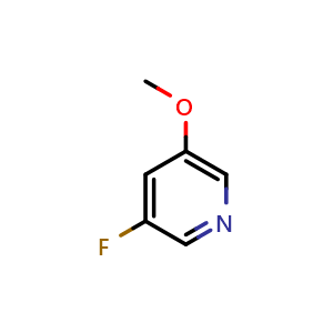 Chemical structure of 3-fluoro-5-methoxypyridine , CAS 1060801-62-8, AChemBlock S83651