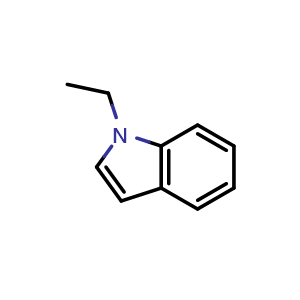 Chemical structure of 1-ethyl-1H-indole , CAS 10604-59-8, AChemBlock S83652