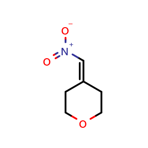 Chemical structure of 4-(nitromethylidene)oxane , CAS 105772-10-9, AChemBlock S83661