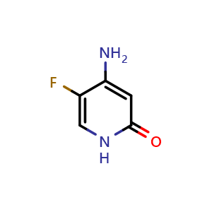 Chemical structure of 4-amino-5-fluoro-1H-pyridin-2-one , CAS 105252-98-0, AChemBlock S83685