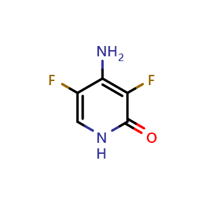Chemical structure of 4-amino-3,5-difluoro-1H-pyridin-2-one , CAS 105252-96-8, AChemBlock S83686