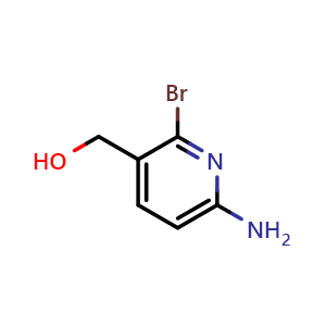 Chemical structure of (6-amino-2-bromopyridin-3-yl)methanol , CAS 1048357-75-0, AChemBlock S83720
