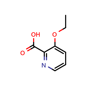 Chemical structure of 3-ethoxypyridine-2-carboxylic acid , CAS 103878-09-7, AChemBlock S83797