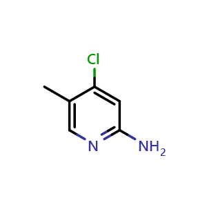 Chemical structure of 4-chloro-5-methylpyridin-2-amine , CAS 1033203-31-4, AChemBlock S83858