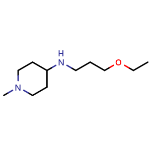 Chemical structure of N-(3-ethoxypropyl)-1-methylpiperidin-4-amine , CAS 1021033-96-4, AChemBlock S83952