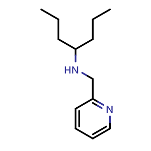 Chemical structure of (heptan-4-yl)[(pyridin-2-yl)methyl]amine , CAS 1020933-18-9, AChemBlock S83958