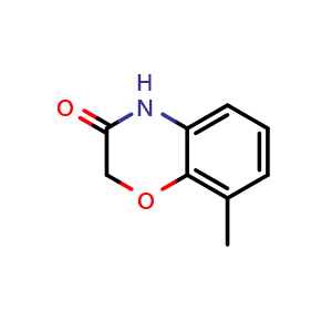 Chemical structure of 8-methyl-3,4-dihydro-2H-1,4-benzoxazin-3-one , CAS 102065-94-1, AChemBlock S83962
