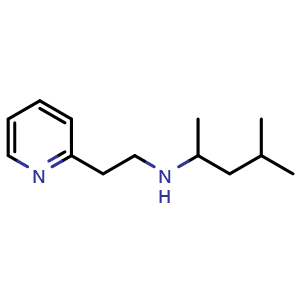 Chemical structure of (4-methylpentan-2-yl)[2-(pyridin-2-yl)ethyl]amine , CAS 1019542-28-9, AChemBlock S84003