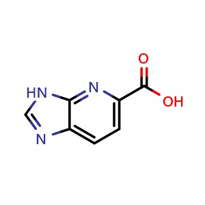 Chemical structure of 3H-imidazo[4,5-b]pyridine-5-carboxylic acid , CAS 1019108-05-4, AChemBlock S84028