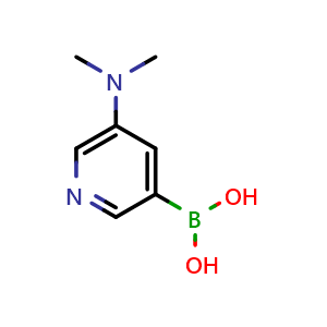 Chemical structure of (5-(dimethylamino)pyridin-3-yl)boronic acid , CAS 1018680-09-5, AChemBlock S84037