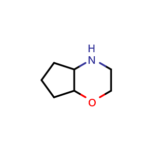 Chemical structure of octahydrocyclopenta[b][1,4]oxazine , CAS 1018639-83-2, AChemBlock S84040