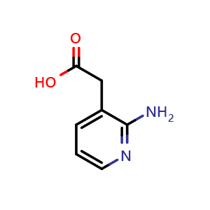 Chemical structure of 2-(2-Aminopyridin-3-yl)acetic acid , CAS 101860-97-3, AChemBlock S84043