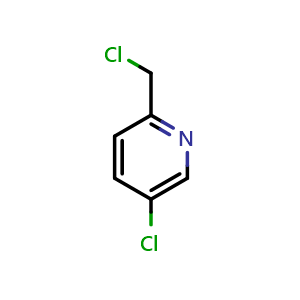 Chemical structure of 5-chloro-2-(chloromethyl)pyridine , CAS 10177-24-9, AChemBlock S84061