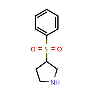 Chemical structure of 3-(benzenesulfonyl)pyrrolidine , CAS 101769-04-4, AChemBlock S84062