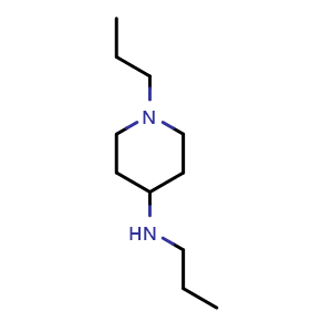 Chemical structure of N,1-dipropylpiperidin-4-amine , CAS 1017037-87-4, AChemBlock S84072