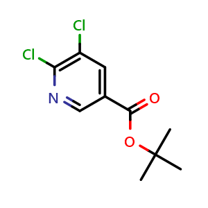 Chemical structure of tert-butyl 5,6-dichloropyridine-3-carboxylate , CAS 1011476-27-9, AChemBlock S84127