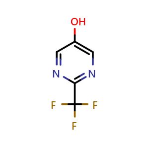 Chemical structure of 2-(trifluoromethyl)pyrimidin-5-ol , CAS 100991-09-1, AChemBlock S84136