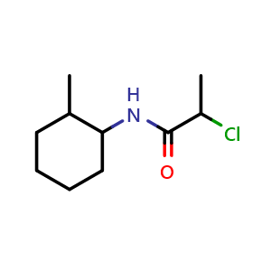 Chemical structure of 2-Chloro-N-(2-methylcyclohexyl)propanamide , CAS 1005099-41-1, AChemBlock S84226