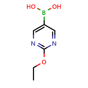 Chemical structure of (2-Ethoxypyrimidin-5-yl)boronic acid , CAS 1003043-55-7, AChemBlock S84247