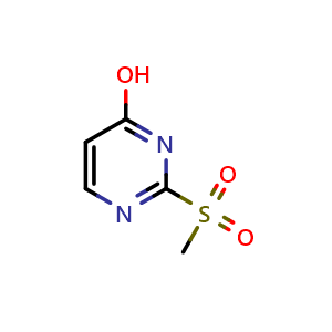 Chemical structure of 2-methylsulfonylpyrimidin-4-ol , CAS 1000896-04-7, AChemBlock S84274