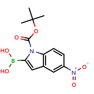 (1-{[(2-methyl-2-propanyl)oxy]carbonyl}-5-nitro-1H-indol-2-yl)boronic acid