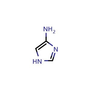 Chemical structure of 1H-imidazol-4-amine , CAS 4919-03-3, AChemBlock S84321