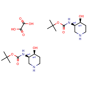 tert-butyl N-[cis-4-hydroxypiperidin-3-yl]carbamate hemioxalate