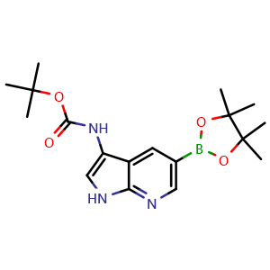 tert-butyl N-[5-(4,4,5,5-tetramethyl-1,3,2-dioxaborolan-2-yl)-1H-pyrrolo[2,3-b]pyridin-3-yl]carbamate