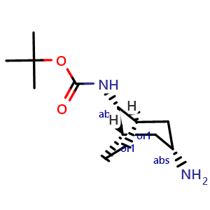 Chemical structure of tert-butyl exo-N-(3-endo-amino-8-bicyclo[3.2.1]octanyl)carbamate , CAS 1638760-95-8, AChemBlock S84551