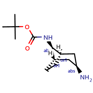Chemical structure of tert-butyl endo-N-(3-exo-amino-8-bicyclo[3.2.1]octanyl)carbamate , CAS 1638760-95-8, AChemBlock S84553
