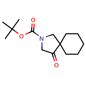 Chemical structure of tert-butyl 4-oxo-2-azaspiro[4.5]decane-2-carboxylate , CAS 2306277-13-2, AChemBlock S84612