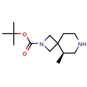 Chemical structure of tert-butyl (5S)-5-methyl-2,7-diazaspiro[3.5]nonane-2-carboxylate , CAS 2306254-90-8, AChemBlock S84722