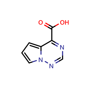 Chemical structure of pyrrolo[2,1-f][1,2,4]triazine-4-carboxylic acid , CAS 2306273-08-3, AChemBlock S84837