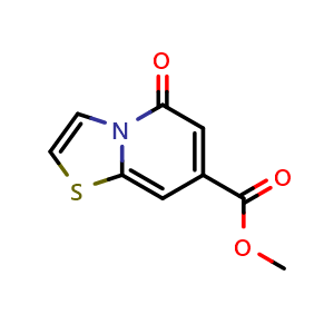 Chemical structure of methyl 5-oxothiazolo[3,2-a]pyridine-7-carboxylate , CAS 2306274-32-6, AChemBlock S84904
