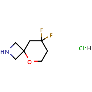 Chemical structure of 8,8-difluoro-5-oxa-2-azaspiro[3.5]nonane hydrochloride , CAS 2306271-47-4, AChemBlock S85181