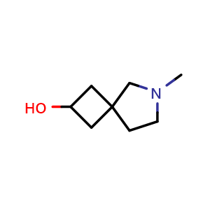 Chemical structure of 6-methyl-6-azaspiro[3.4]octan-2-ol , CAS 2306271-18-9, AChemBlock S85229