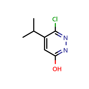 Chemical structure of 6-chloro-5-isopropyl-pyridazin-3-ol , CAS 2375196-15-7, AChemBlock S85245