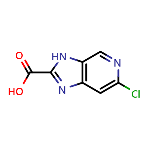 Chemical structure of 6-chloro-3H-imidazo[4,5-c]pyridine-2-carboxylic acid , CAS 2306265-12-1, AChemBlock S85248