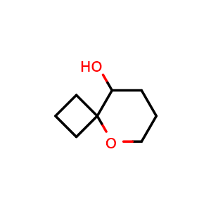 Chemical structure of 5-oxaspiro[3.5]nonan-9-ol , CAS 2306262-49-5, AChemBlock S85283