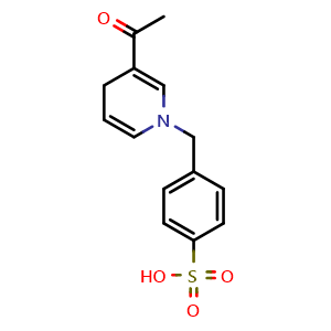 Chemical structure of 4-[(3-acetyl-4H-pyridin-1-yl)methyl]benzenesulfonic acid , CAS 2306268-98-2, AChemBlock S85415