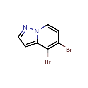 Chemical structure of 4,5-dibromopyrazolo[1,5-a]pyridine , CAS 2306263-94-3, AChemBlock S85417