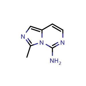 Chemical structure of 3-methylimidazo[1,5-c]pyrimidin-5-amine , CAS 2306264-83-3, AChemBlock S85446