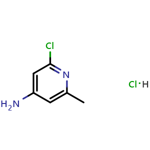 Chemical structure of 2-chloro-6-methylpyridin-4-amine hydrochloride , CAS 2306268-91-5, AChemBlock S85555