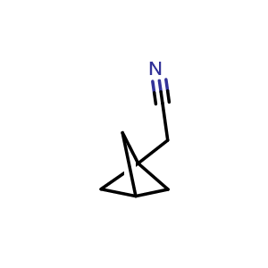 Chemical structure of 2-(1-bicyclo[1.1.1]pentanyl)acetonitrile , CAS 2306273-05-0, AChemBlock S85695