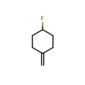 Chemical structure of 1-fluoro-4-methylene-cyclohexane , CAS 2306276-32-2, AChemBlock S85734